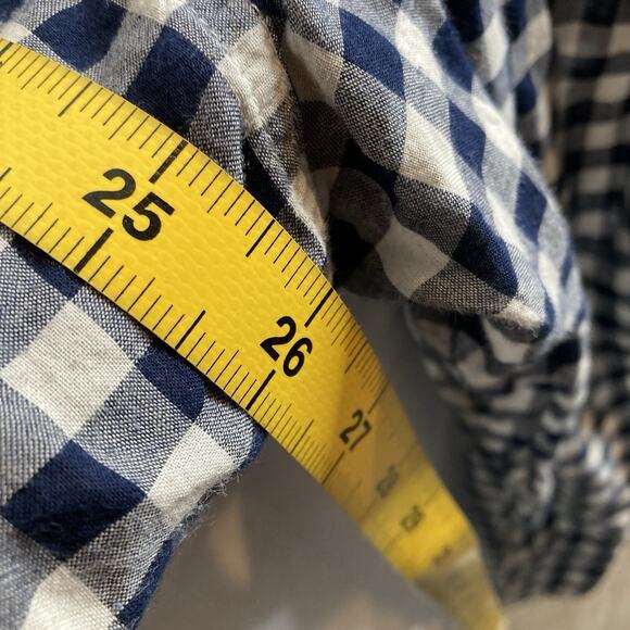 J Crew Womens Gingham Print Classic Shirt Size 24 Preppy Coastal Career Timeless - Picture 4 of 11
